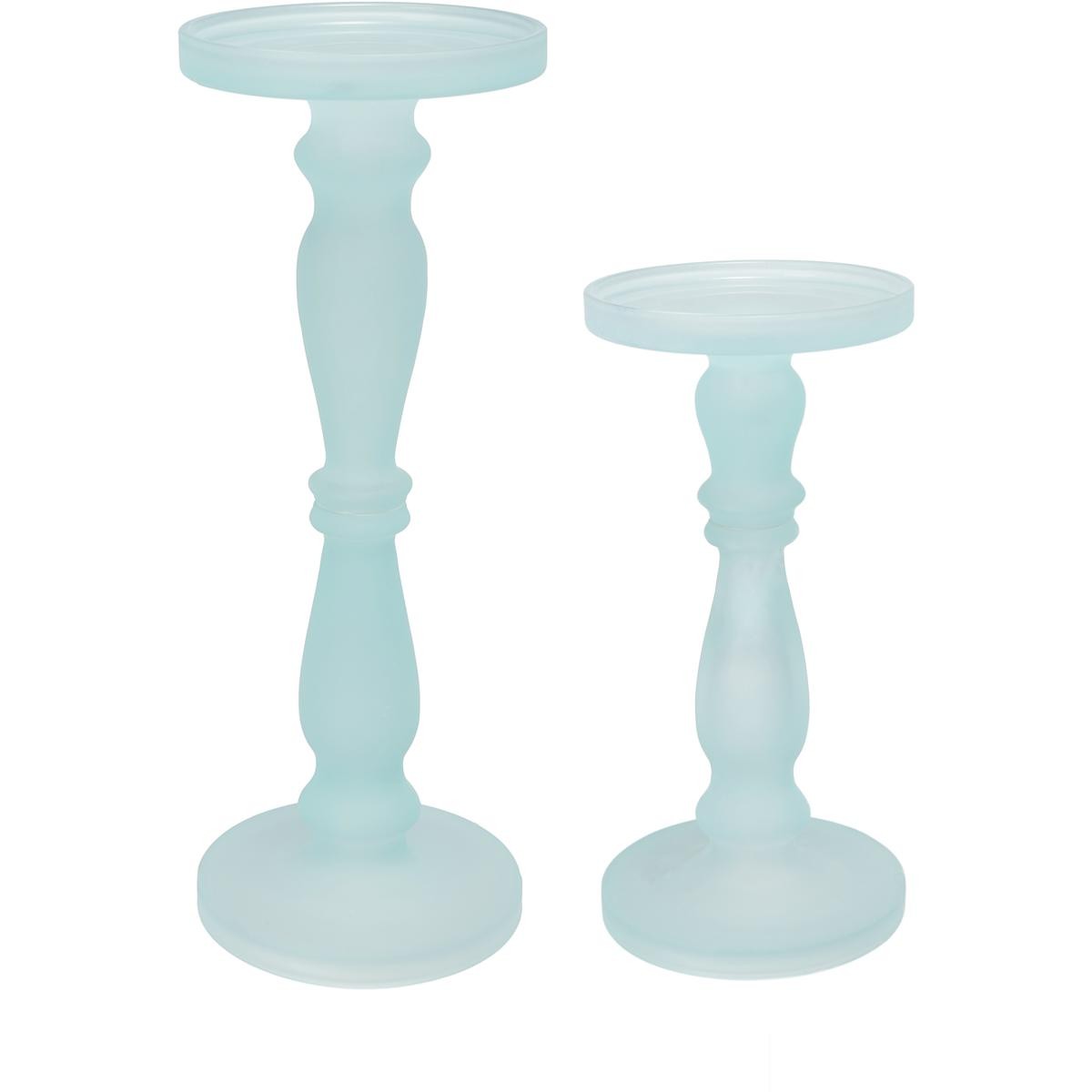 A&B Home 70460-FRAQ-DS-SA Anita 10.6 X 5.1 inch Candleholder in Frosted Aqua