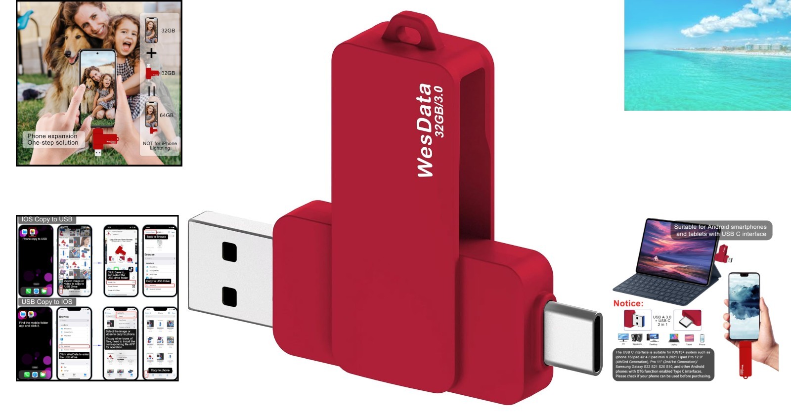 Compact 32GB USB C Flash Drive - Fast Transfers, OTG Enabled for All Your Needs