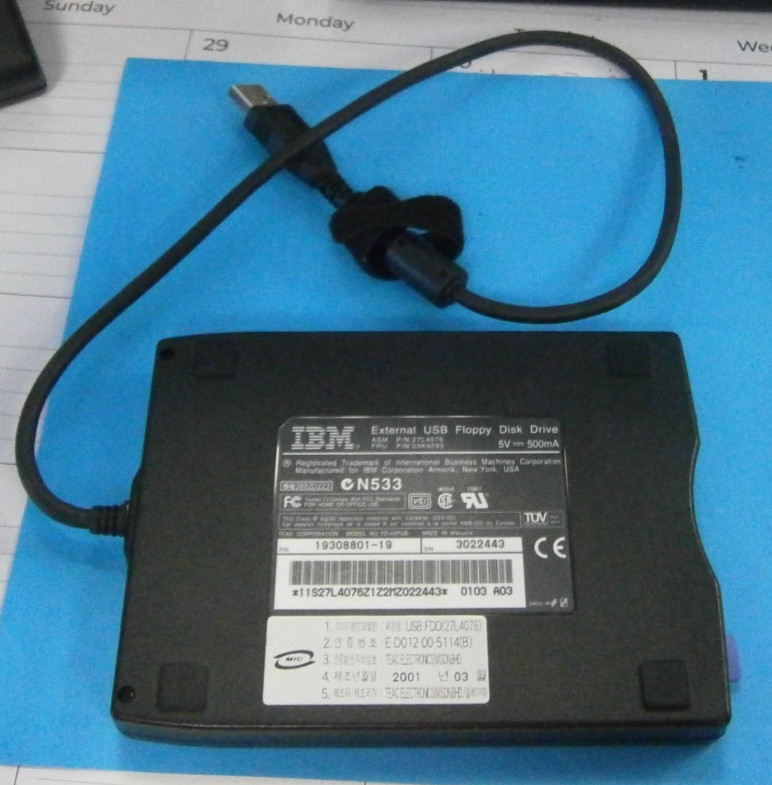 IBM External USB Floppy Disk Drive N533