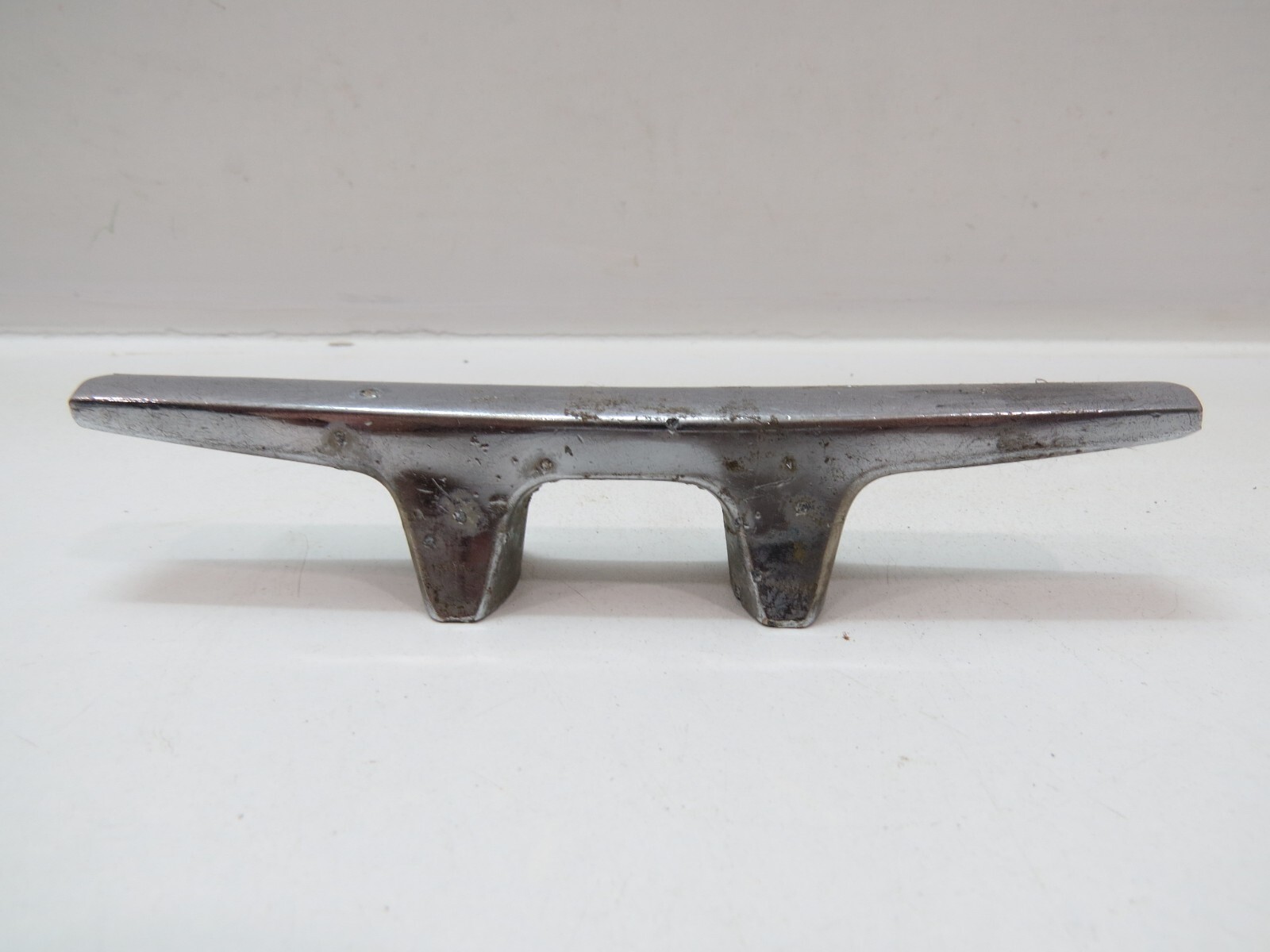 6 INCH OLD CHROME BOAT DOCK CLEATS (D2A717C)