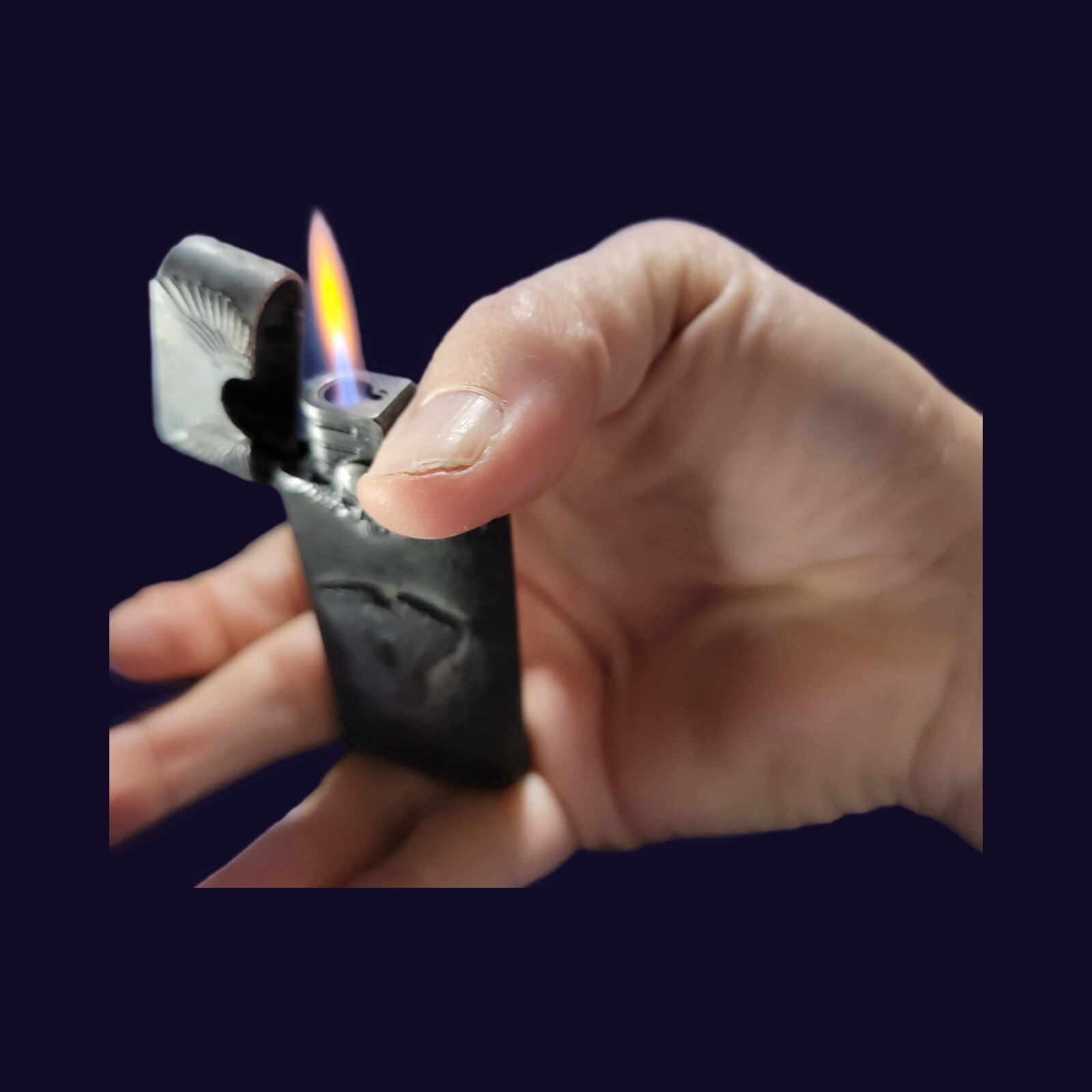 ELECTRONIC Butane Refillable WINDPROOF LIGHTER WITH BIKER SKULLS Vtwin