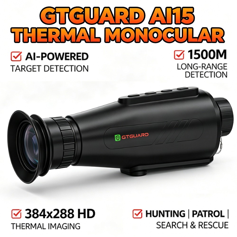 GTGUARD AI15 AI Thermal Imaging Monocular 384×288 60Hz 8X Zoom Thermal Camera US