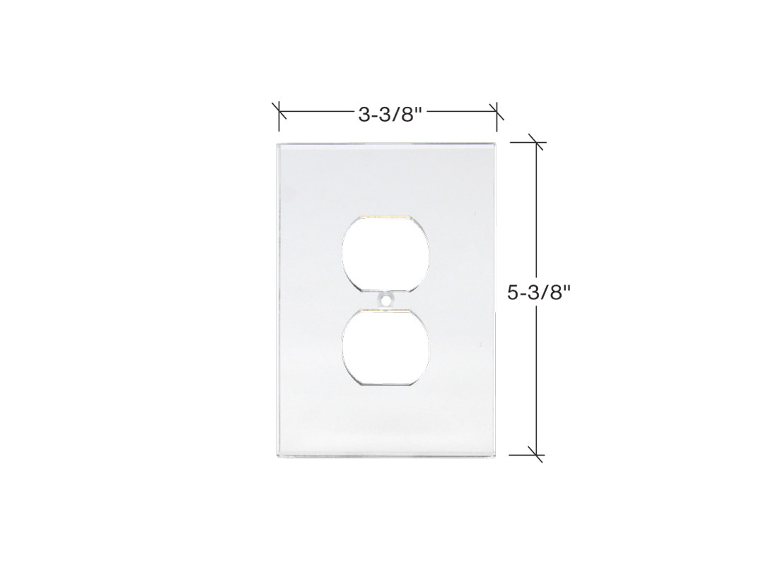 FHC AMP103 Clear Single Duplex Plug Acrylic Mirror Plates