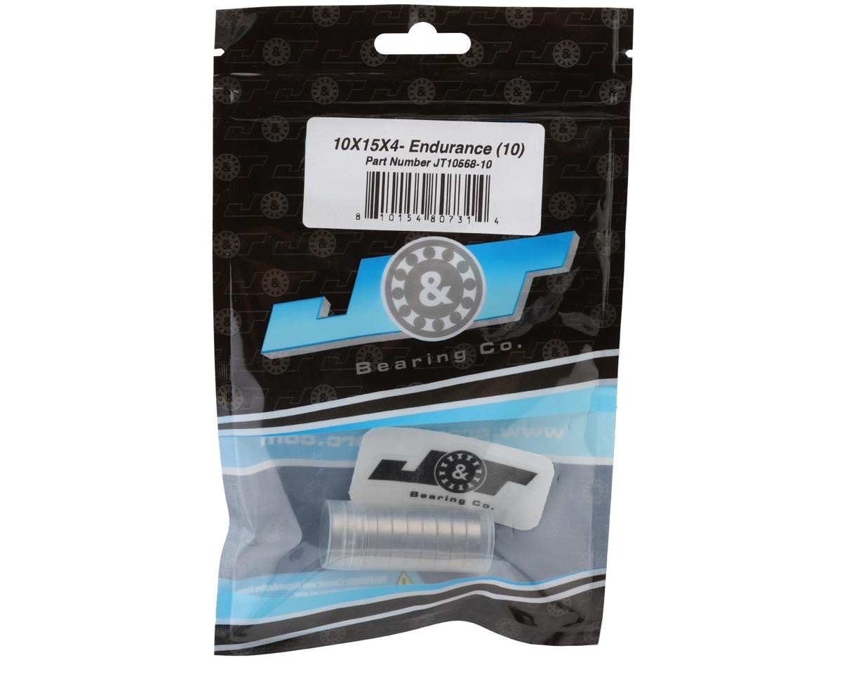 J&T Bearing Co. 10x15x4mm Endurance Ball Bearings (10) [JTB-JT10568-10]