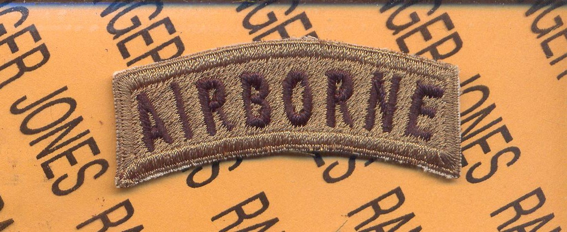 US Army Airborne Para ABN OD Duty tab arc patch #5