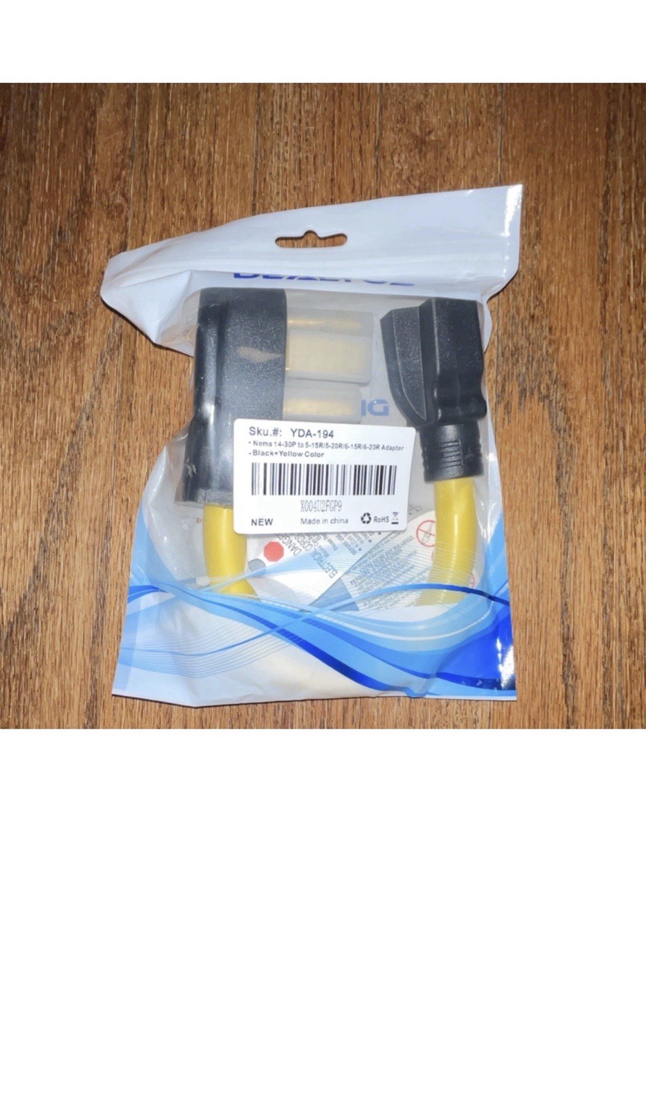 Dealtus YDA-194 Plug Adapter NEMA 14-30P to 5-15R/6-15R Black Yellow