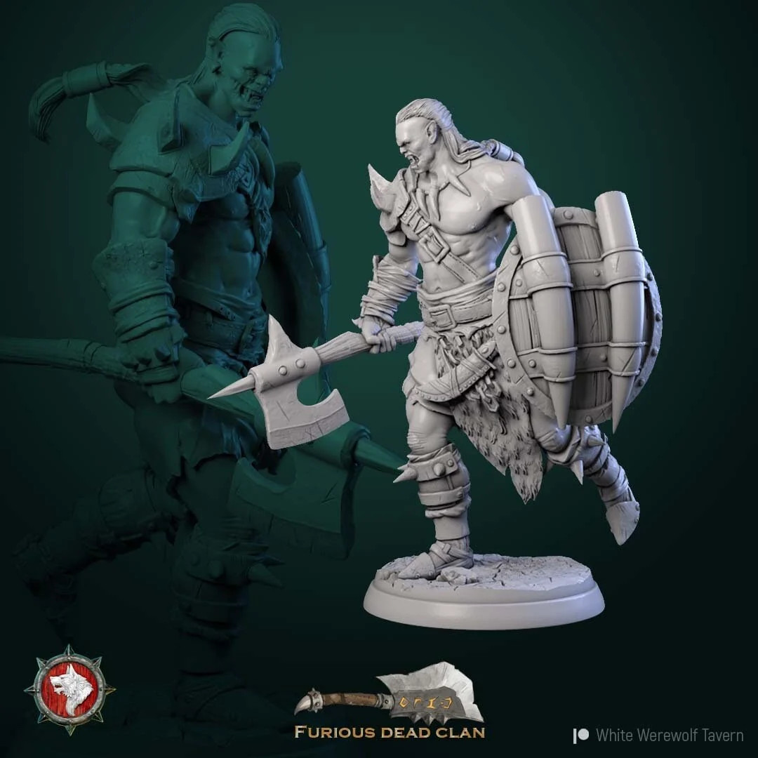 Orc Warrior Warband - Resin Tabletop Miniature