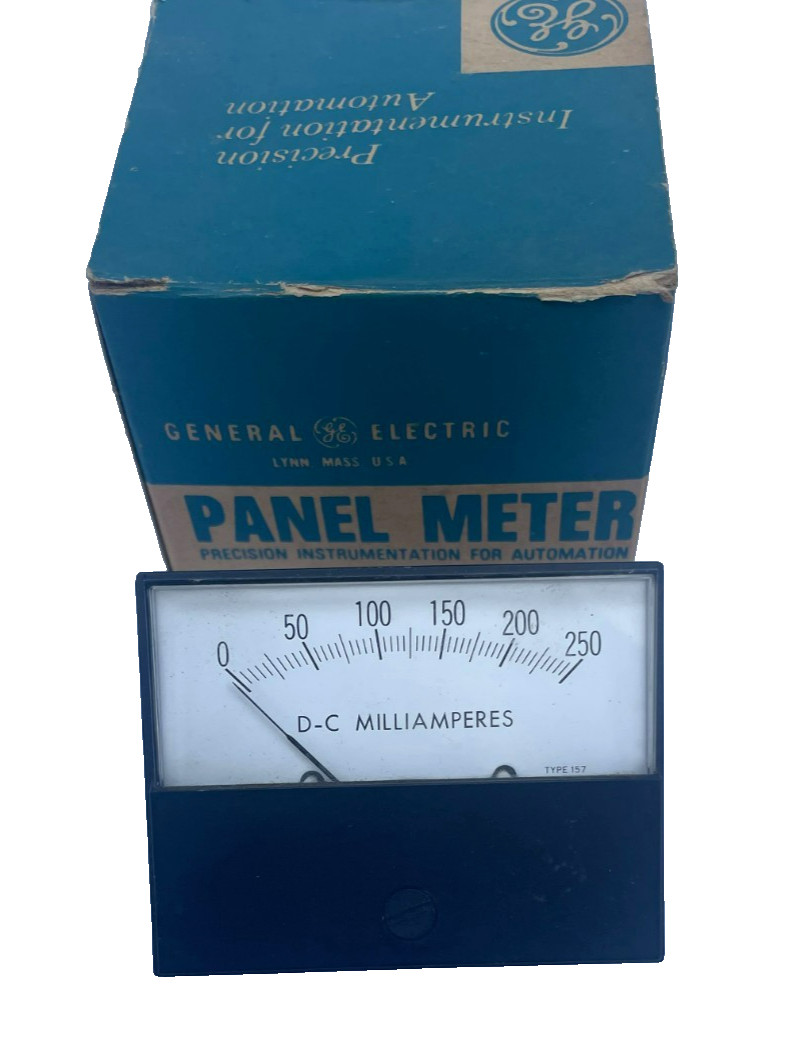 GE General Electric Panel Meter, Type 157, 0/250 D-C Milliamperes