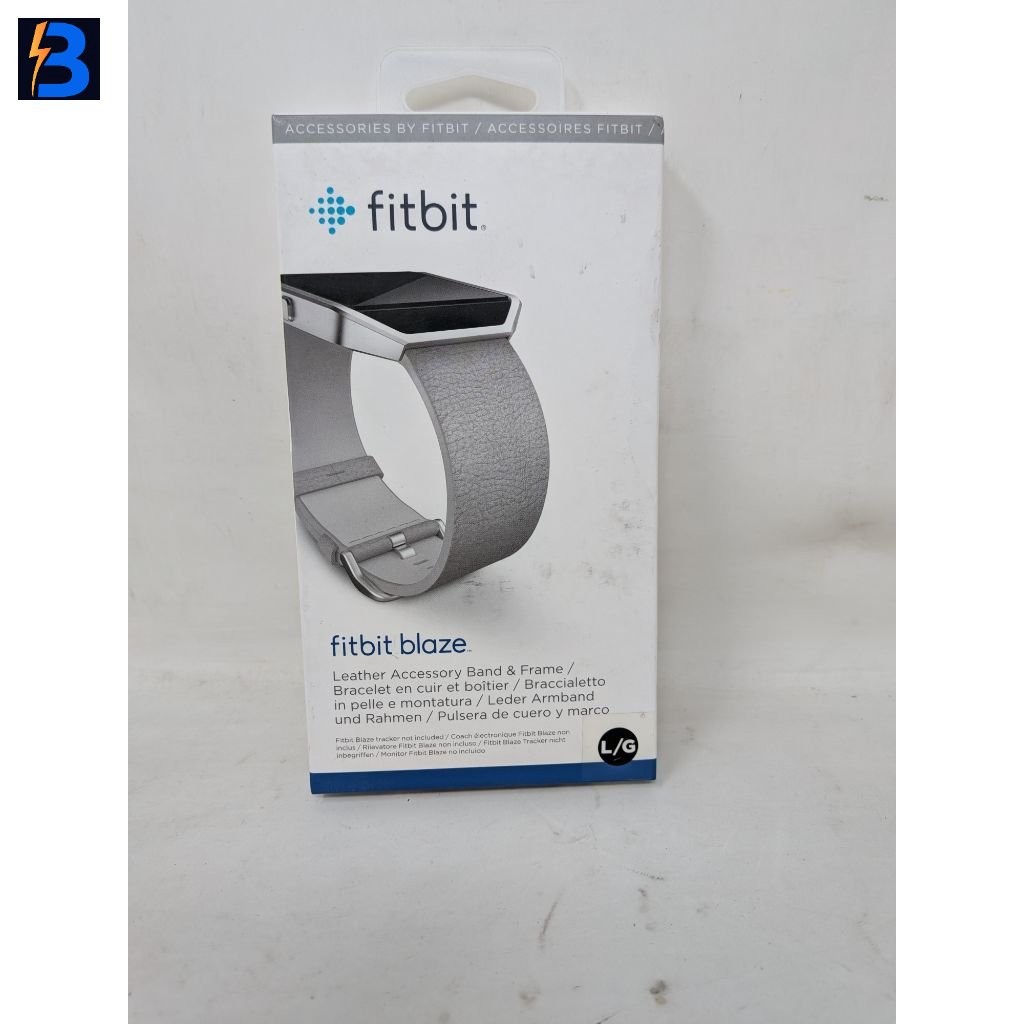 Fitbit Blaze Accessory Band - Mist Gray Leather, Size Small