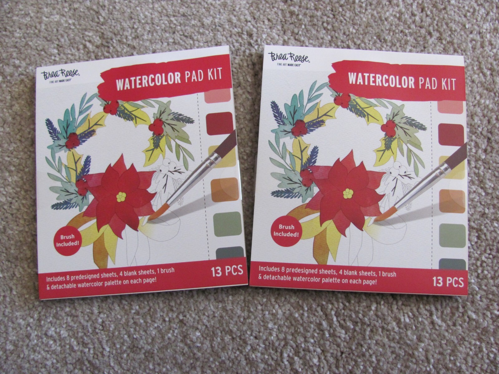 Lot of 2! Brea Reese Packable Painting Bookmark Kit Assorted Colors (13 Pieces)