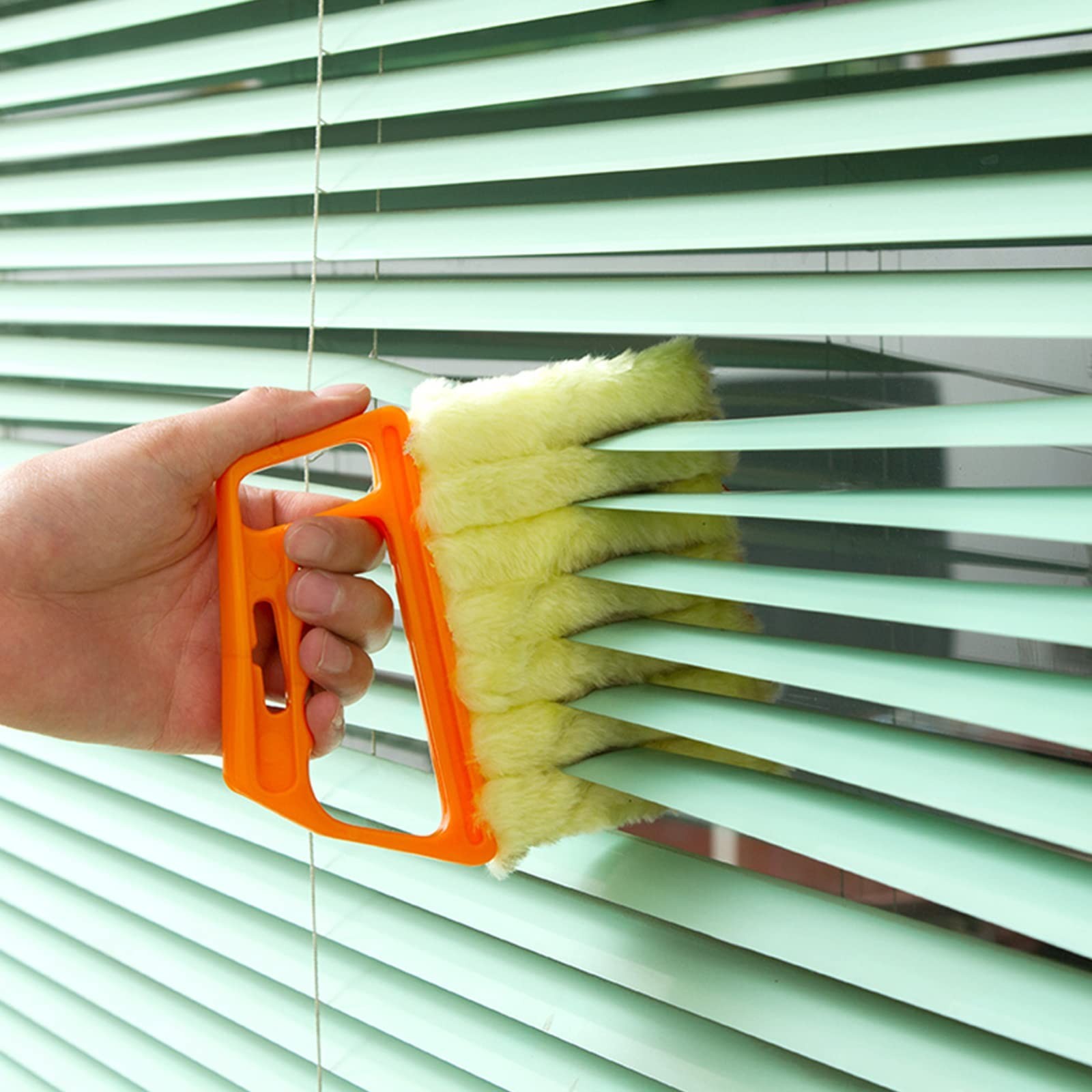 2Pcs Window Venetian 7 Finger Dusting Cleaner Tool and 1Pc Window Blind Clean...