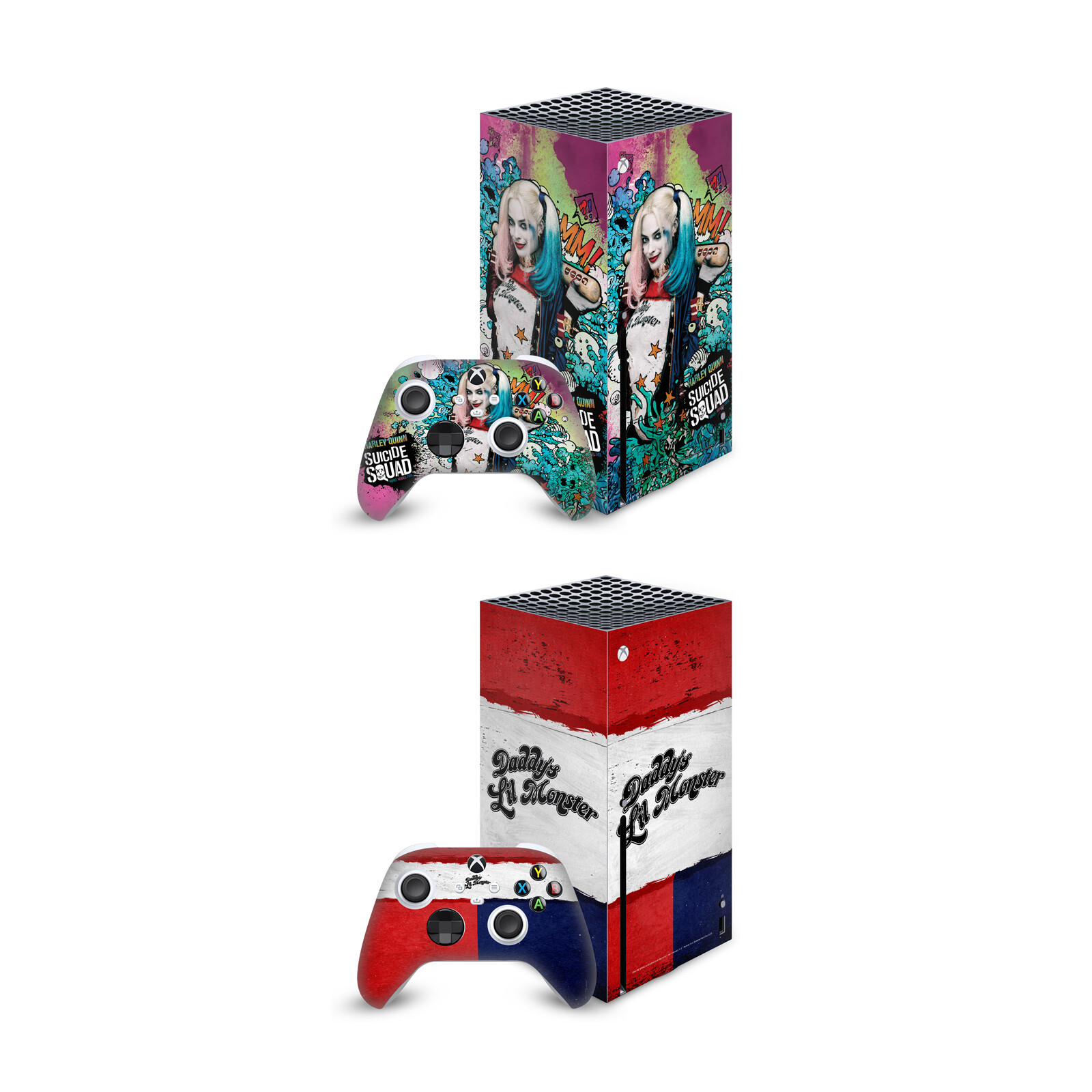 SUICIDE SQUAD 2016 GRAPHICS VINYL SKIN DECAL FOR SERIES X CONSOLE & CONTROLLER