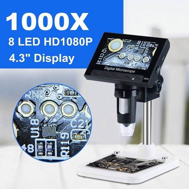 Elikliv 4.3" Coin Microscope Digital 1000x USB Soldering Microscope for Adults