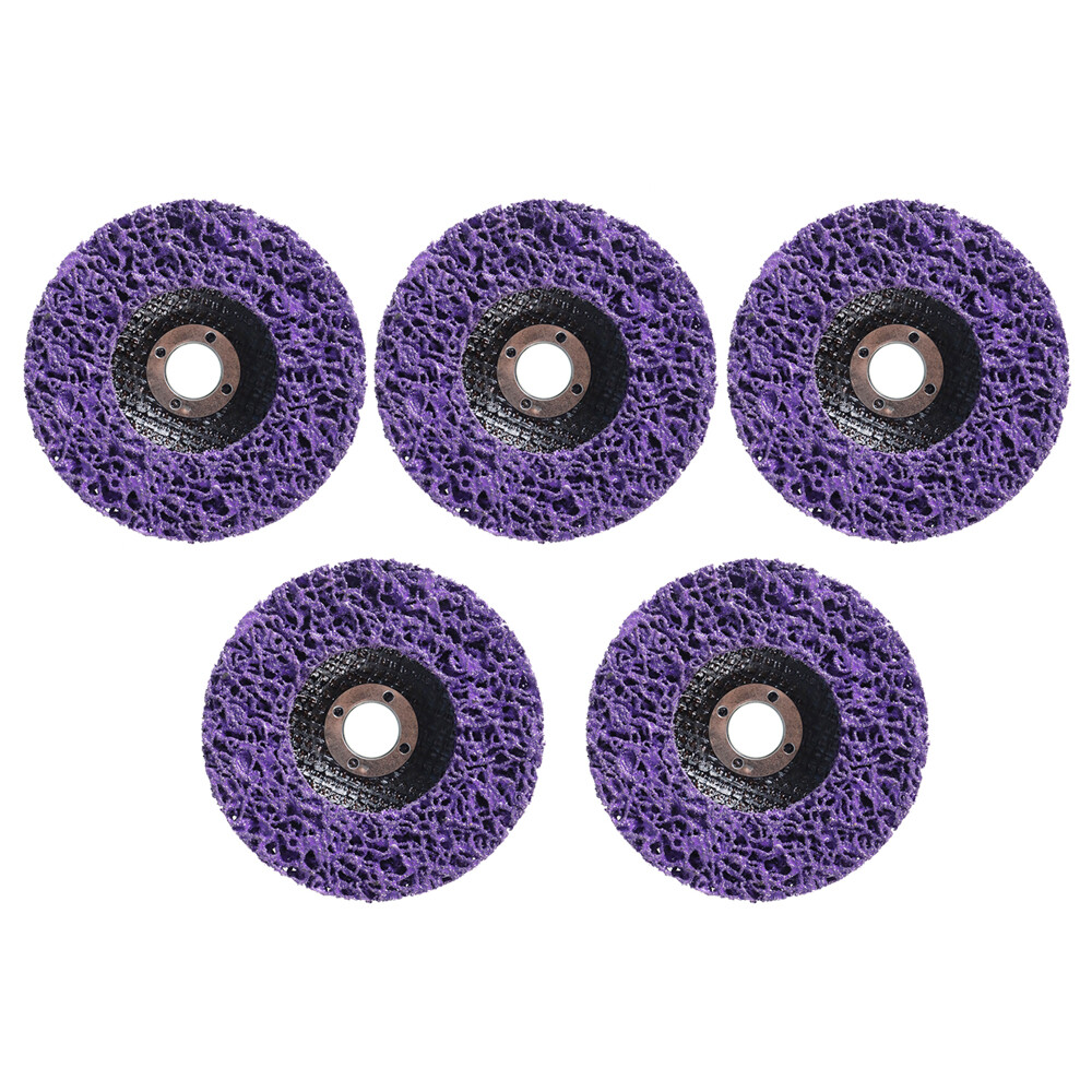 5 Pcs 4" Poly Strip Disc Wheel Paint Rust Removal Clean For Angle Grinder New