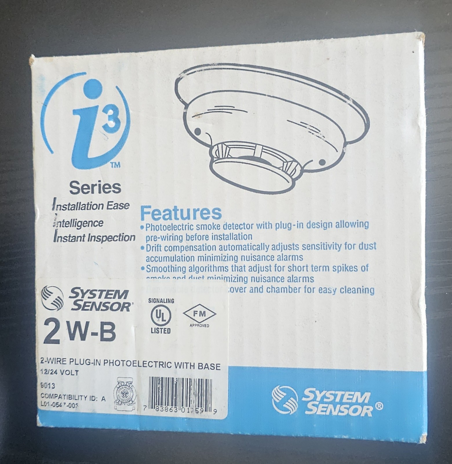 System Sensor 2W-B Photoelectric 2-Wire Smoke Detector