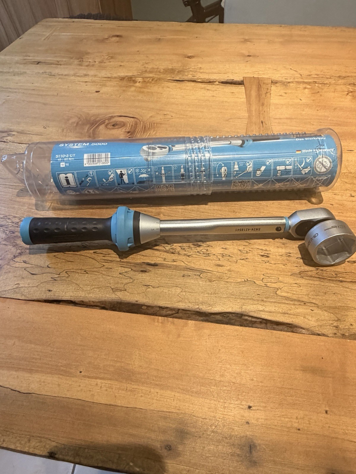Hazet 5110-3 CT Click Torque Wrench 3/8 in Ratcheting 10-60 Nm CR-V 32mm