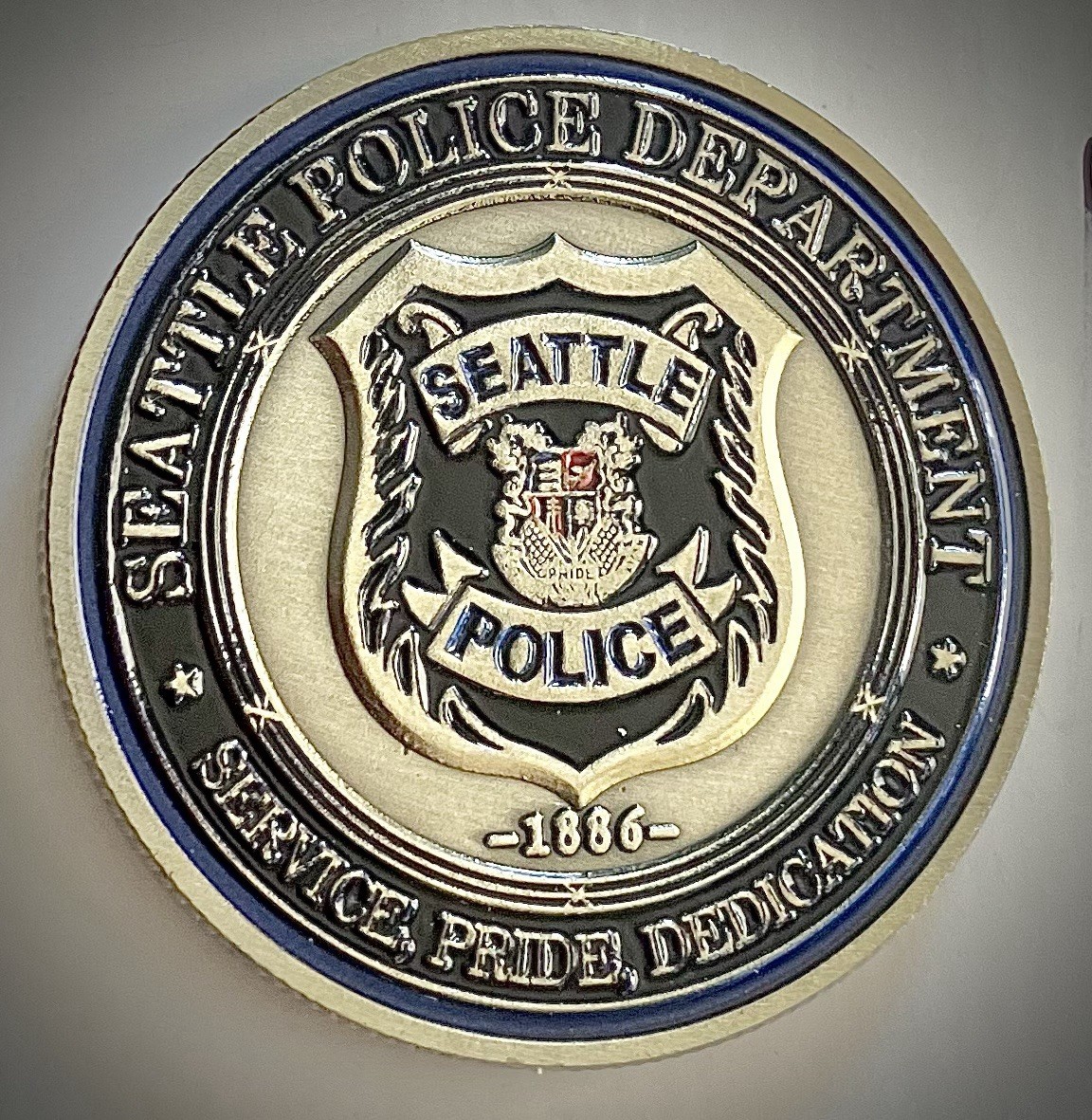 Seattle Police Department Challenge Coin-Bronze Color- New-Washington State