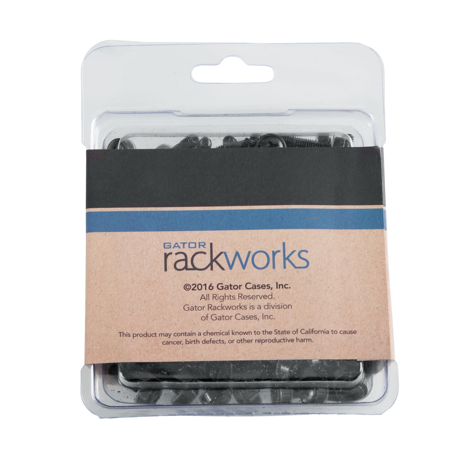Gator Rackworks Standard Size Rack Screws, 25 Pack 25 Pack, Black