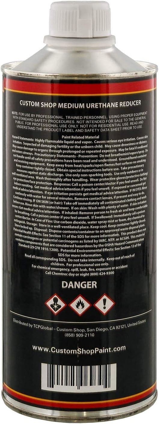 1 Quart MEDIUM Urethane Reducer 70 - 85 Degrees Mid Temp Auto Paint Thinner USA