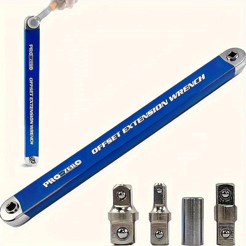 US Multifunctional Offset Extension Wrench Impact Ready Socket Tool w/Adapter
