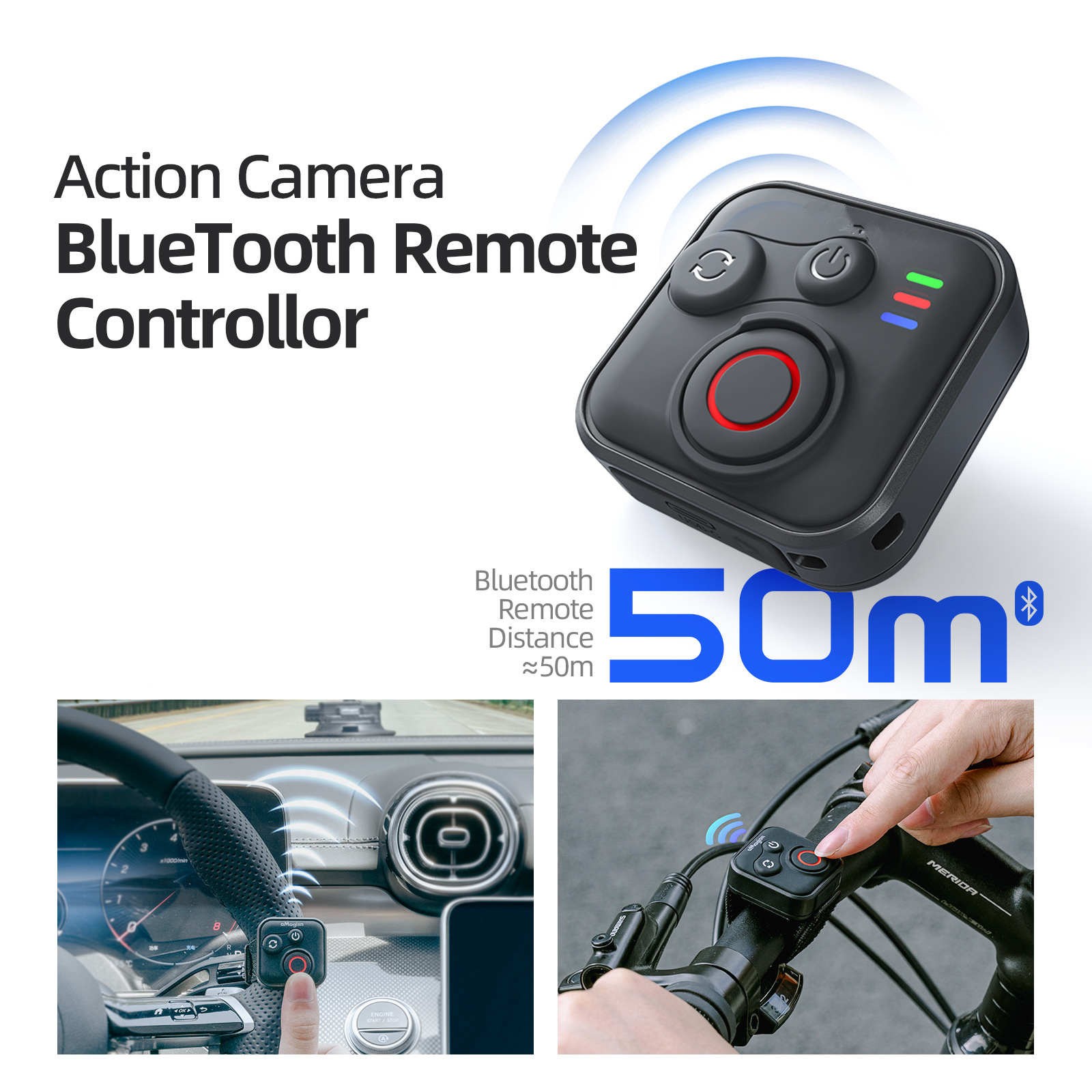 1PCS Portable Bluetooth Camera Remote Control Fast Charging for iPhone Wireless