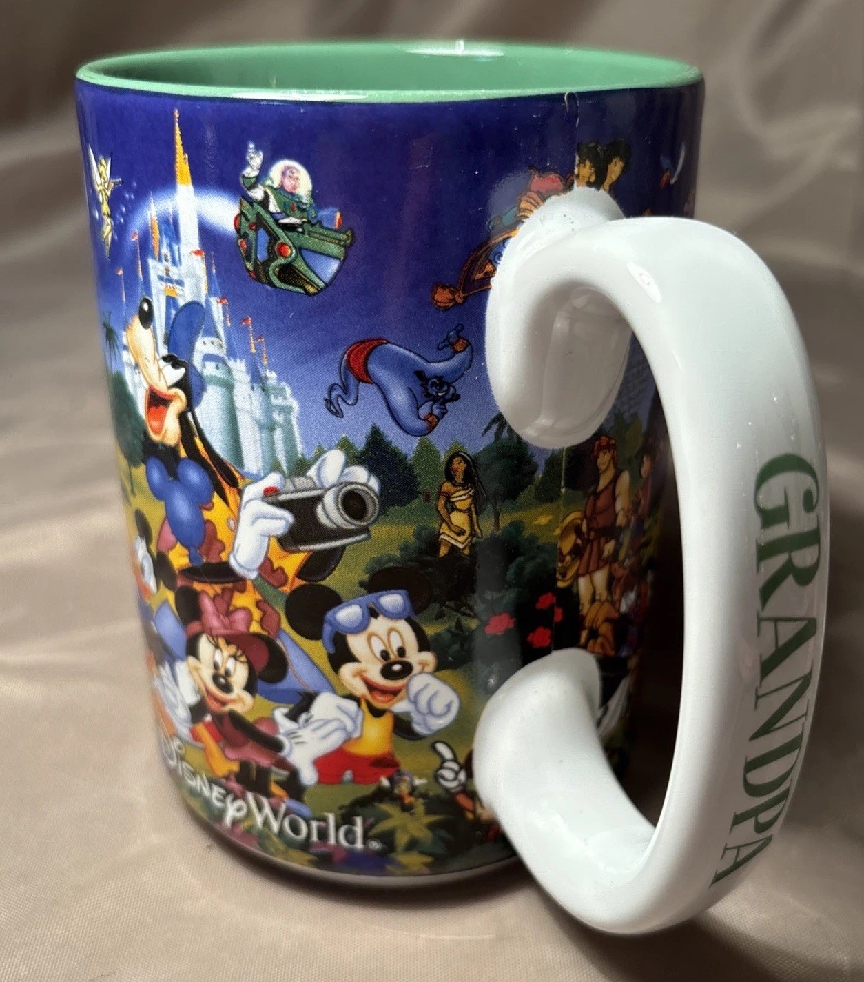 Walt Disney World Grandma Mug Coffee Pixar Mickey Donald Goofy Minnie Genie MORE