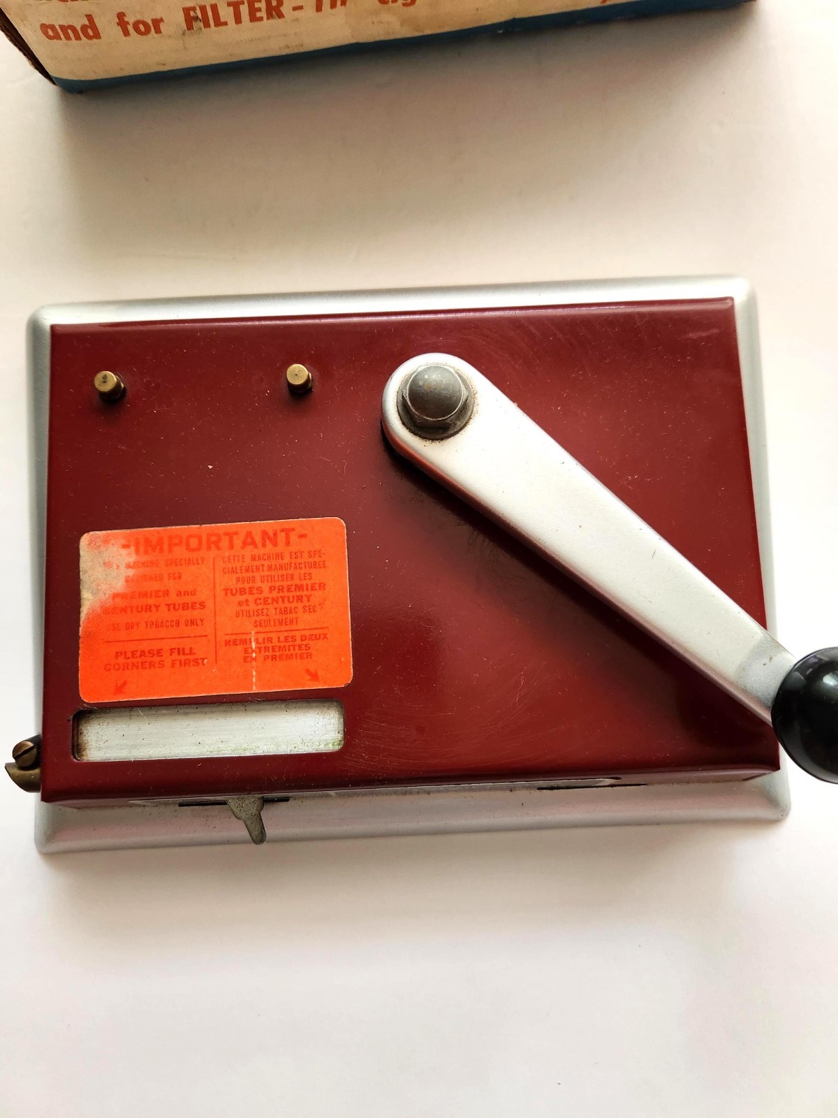 Premier Supermatic Cigarette Making Machine Vintage 1950's rolling your own