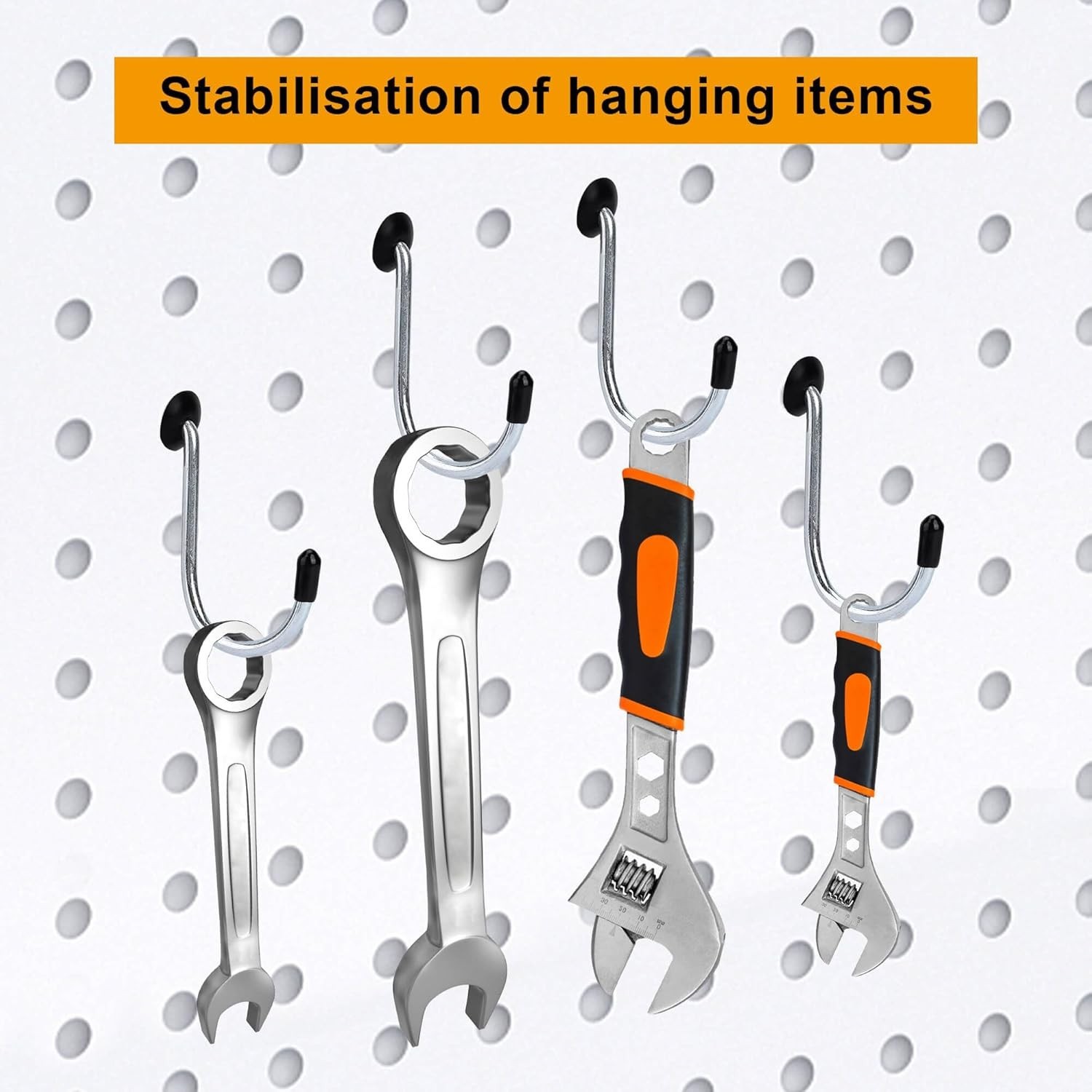 Universal Pegboard Hook Locks - 60 PCS Rust Resistant for Optimal Storage