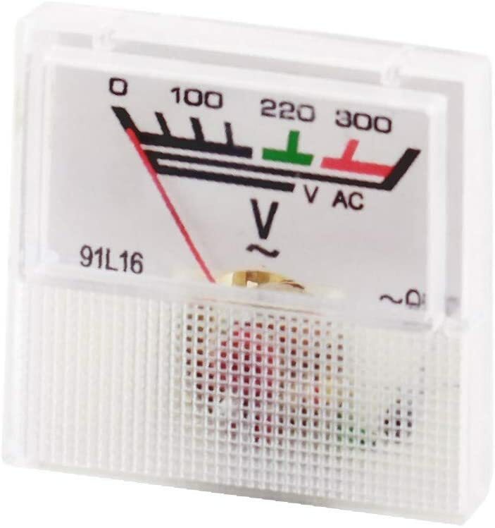 DC/AC 0-300V Class 5.0 Accuracy Square Plastic Panel Meter Voltmeter 1PCS
