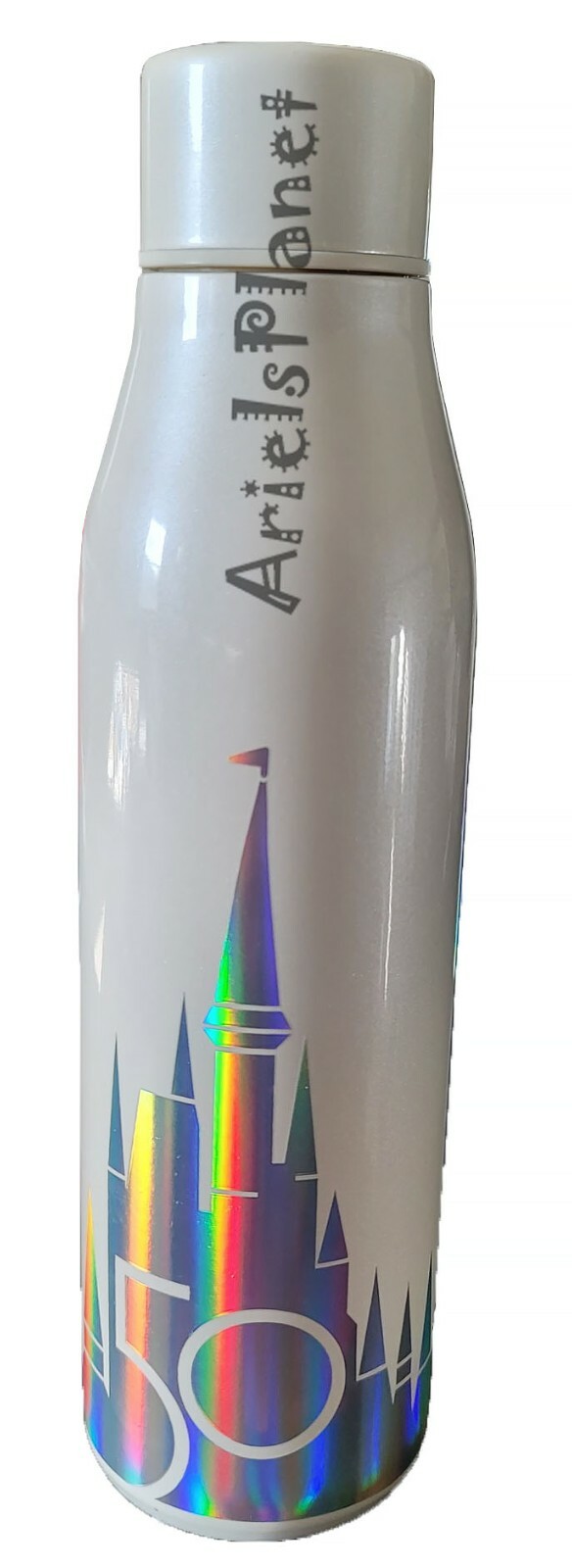 Walt Disney World 50th Anniversary Iridescent Earidecent White Tumbler Cup