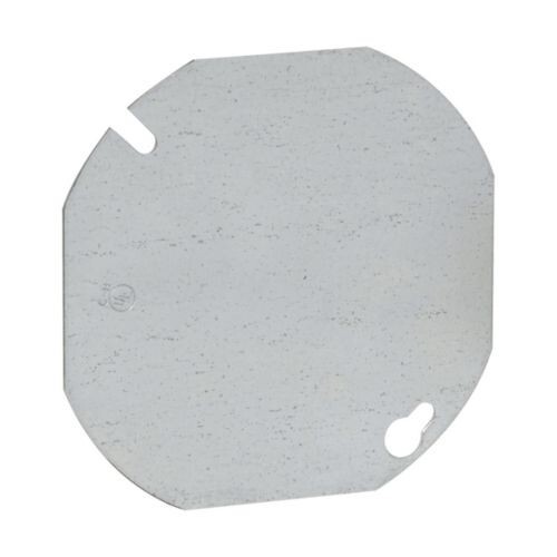 Crouse-Hinds TP322 4 Inch Octagon Flat Blank Steel Box Cover