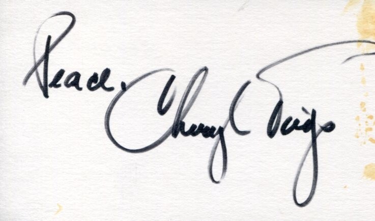 Cheryl Tiegs The Brown Bunny Family Guy Sports Illustrate Model Signed Autograph