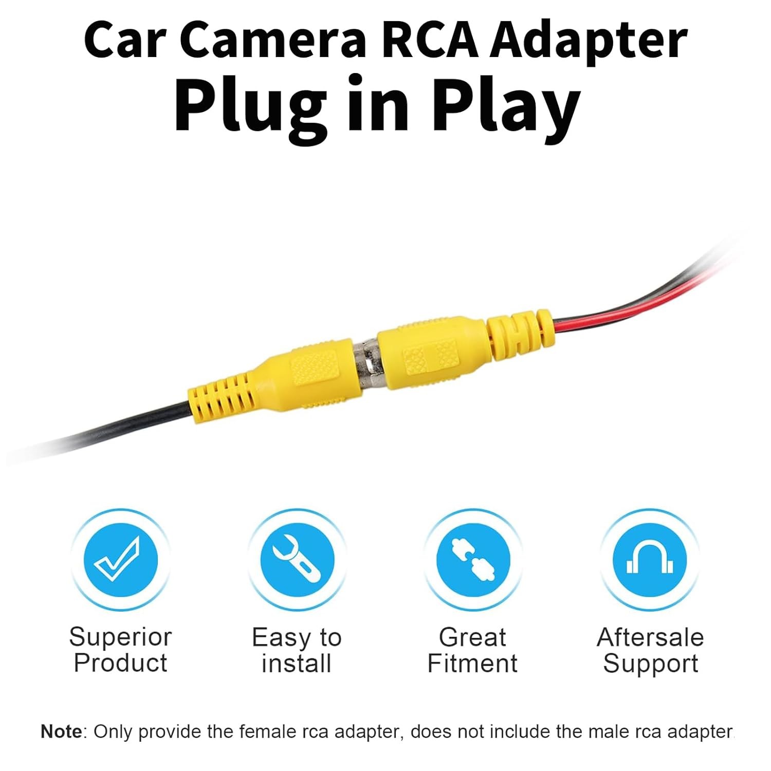 Android Car Stereo Radio RCA Plug with 10 Pin Rearview Backup Camera RCA...