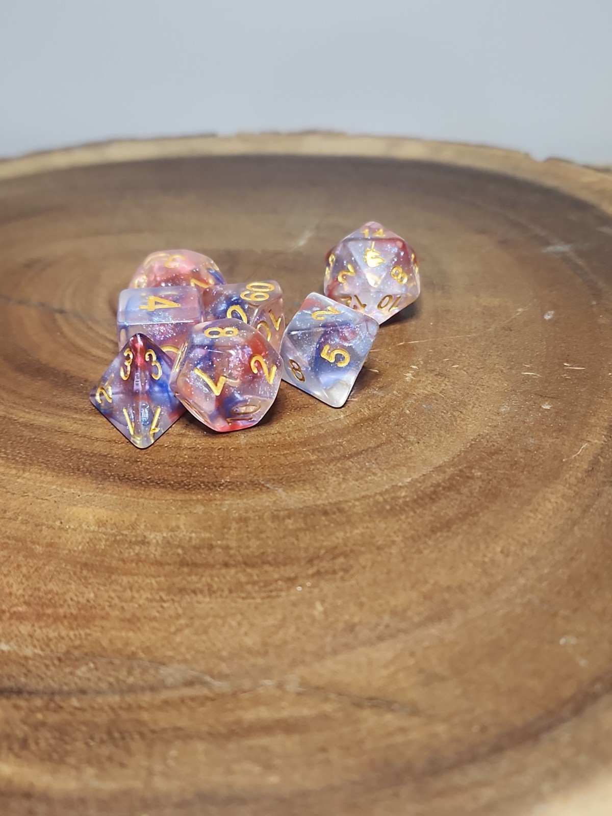 Unicorn Dice Set 7 Pieces Glitter Polyhedral Dice Set for Role Playing