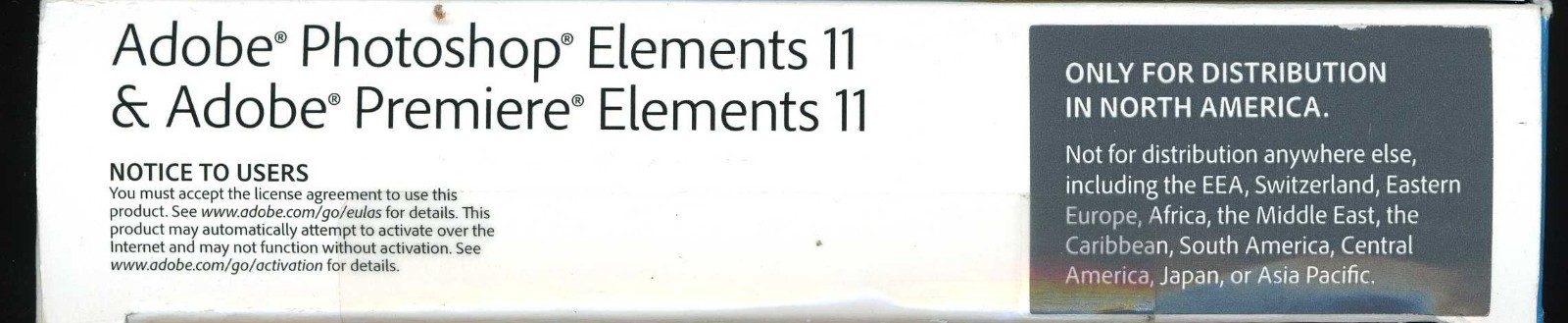 New & Sealed Unopened Adobe Photoshop Elements 11 & Adobe Premiere Elements 11