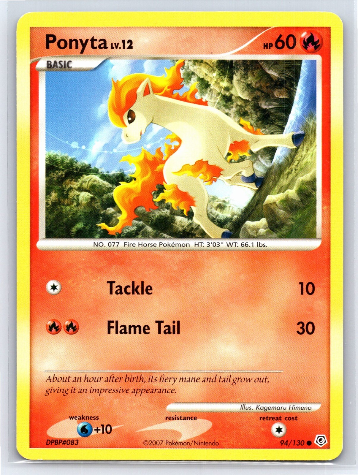 2007 Pokemon TCG - Diamond & Pearl - Ponyta Regular 94/130