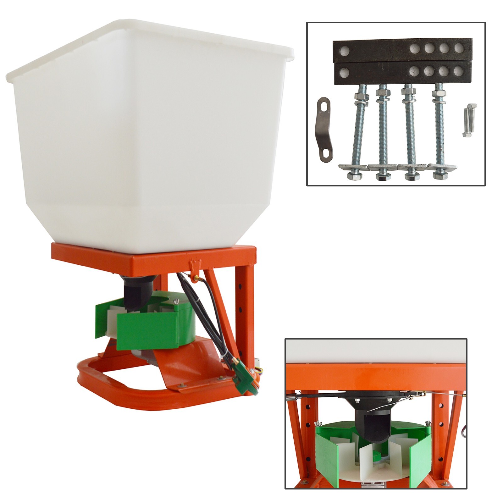 12V ATV Broadcast Spreader Capacity Fertilizer Salt Seed Fertilizing Machine