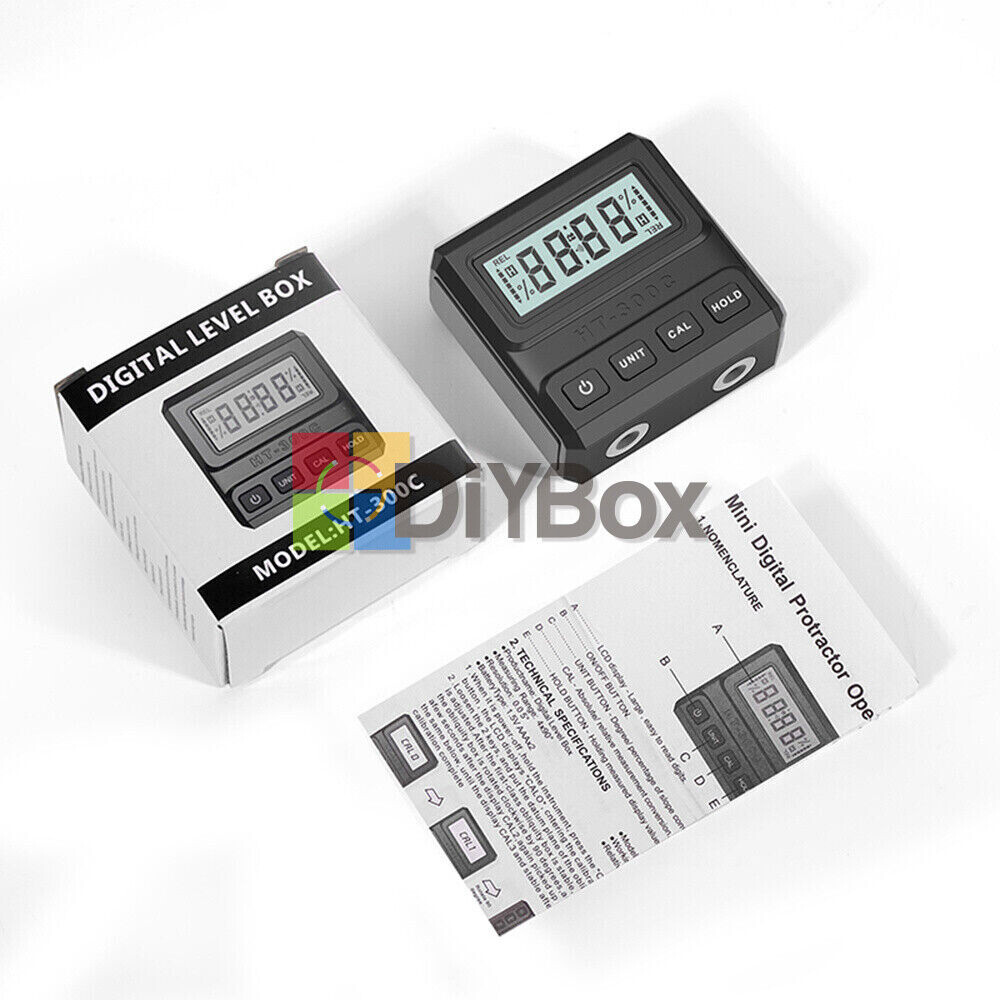 Magnetic Digital Protractor Angle Finder Bevel Gauge Inclinometer Level Meter