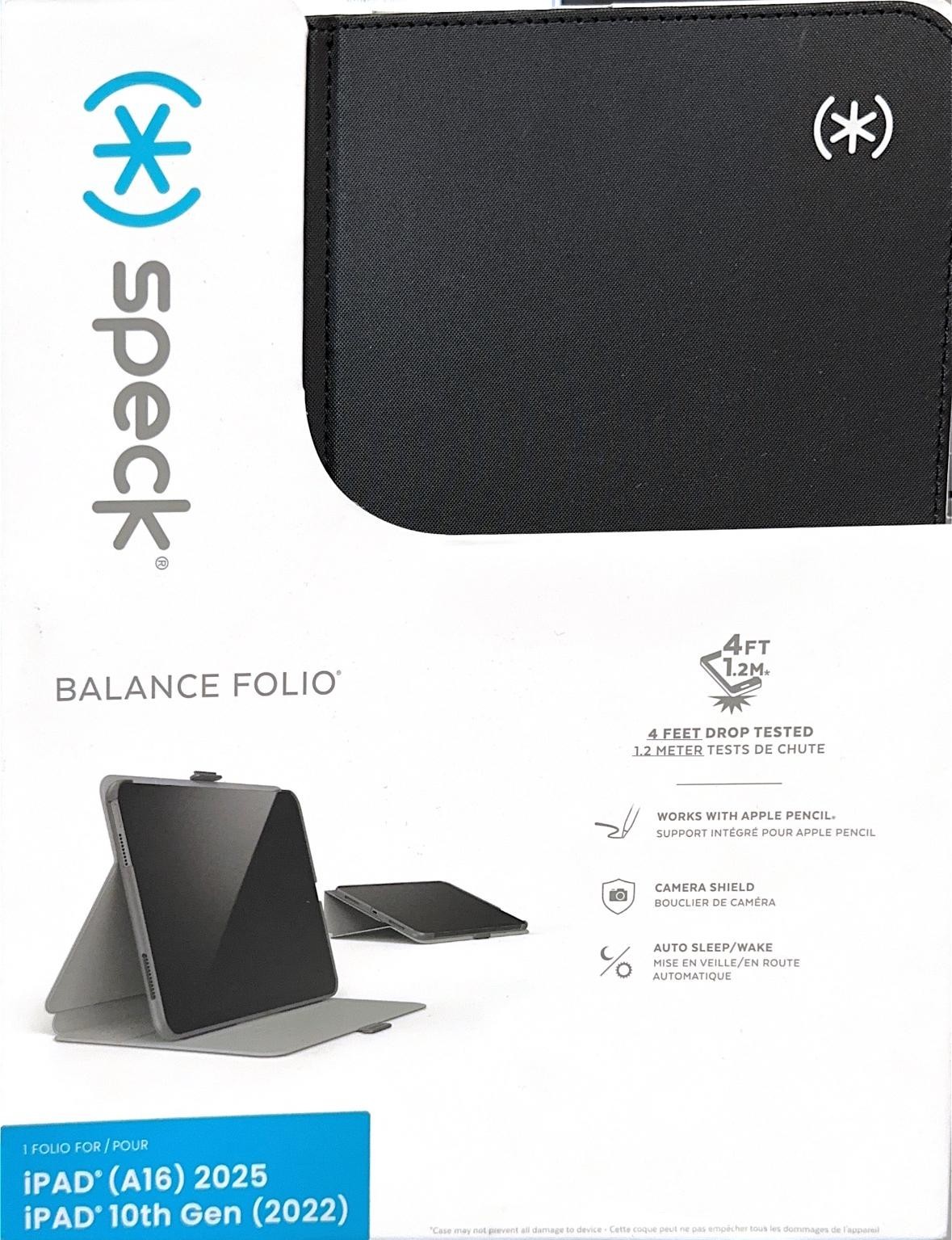 Speck-Apple iPad 11-inch (2025-A16-11th gen) Case (10th Generation) -Black/White