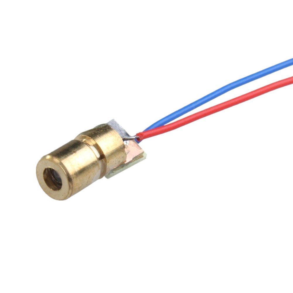 10PCS 650nm 6mm 3V 5mW Laser Dot Diode Module Red Copper Head Mini Laser pointer