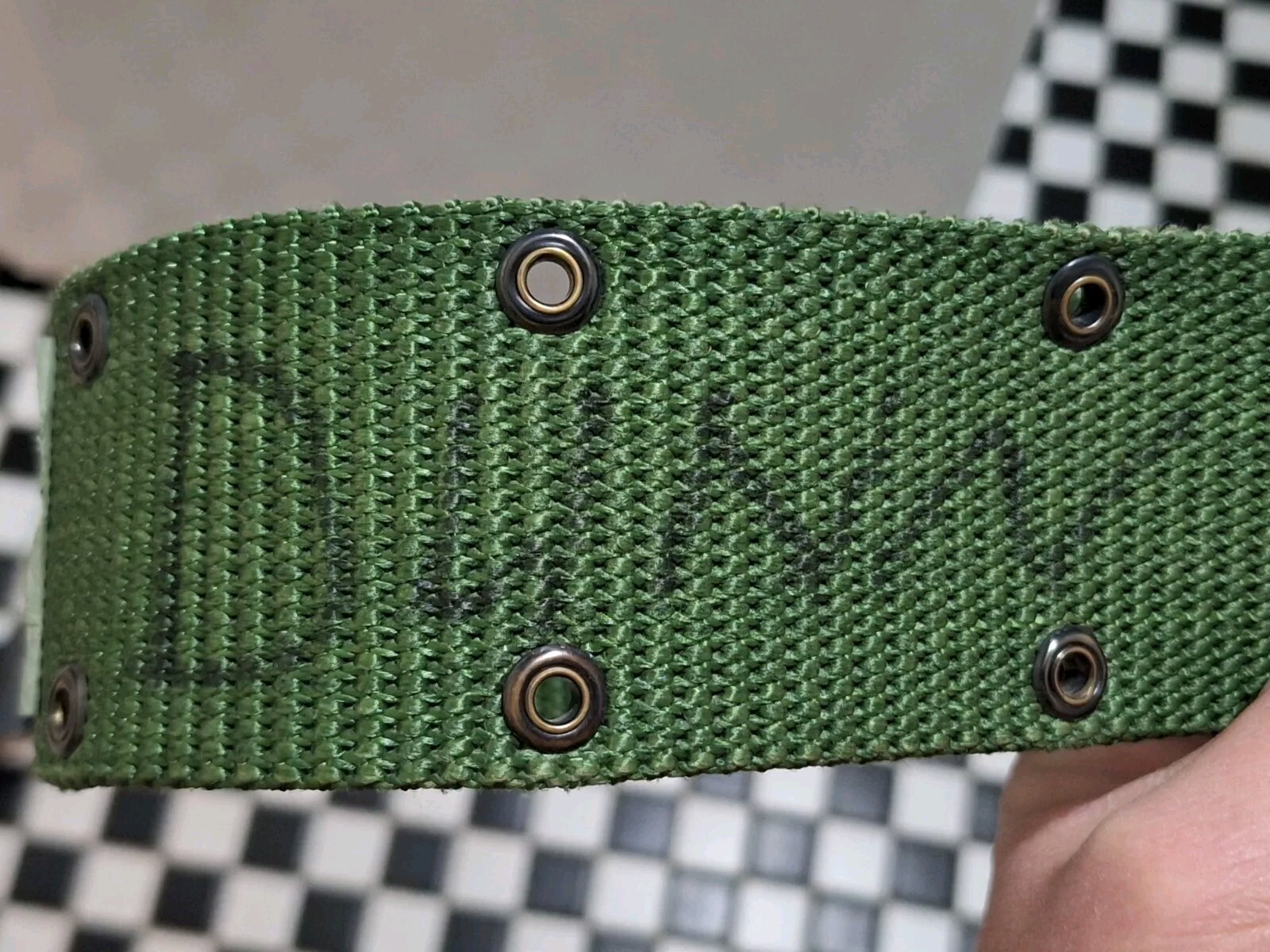 U.S. Army Individual Equipment Nylon Belt Size Medium Used