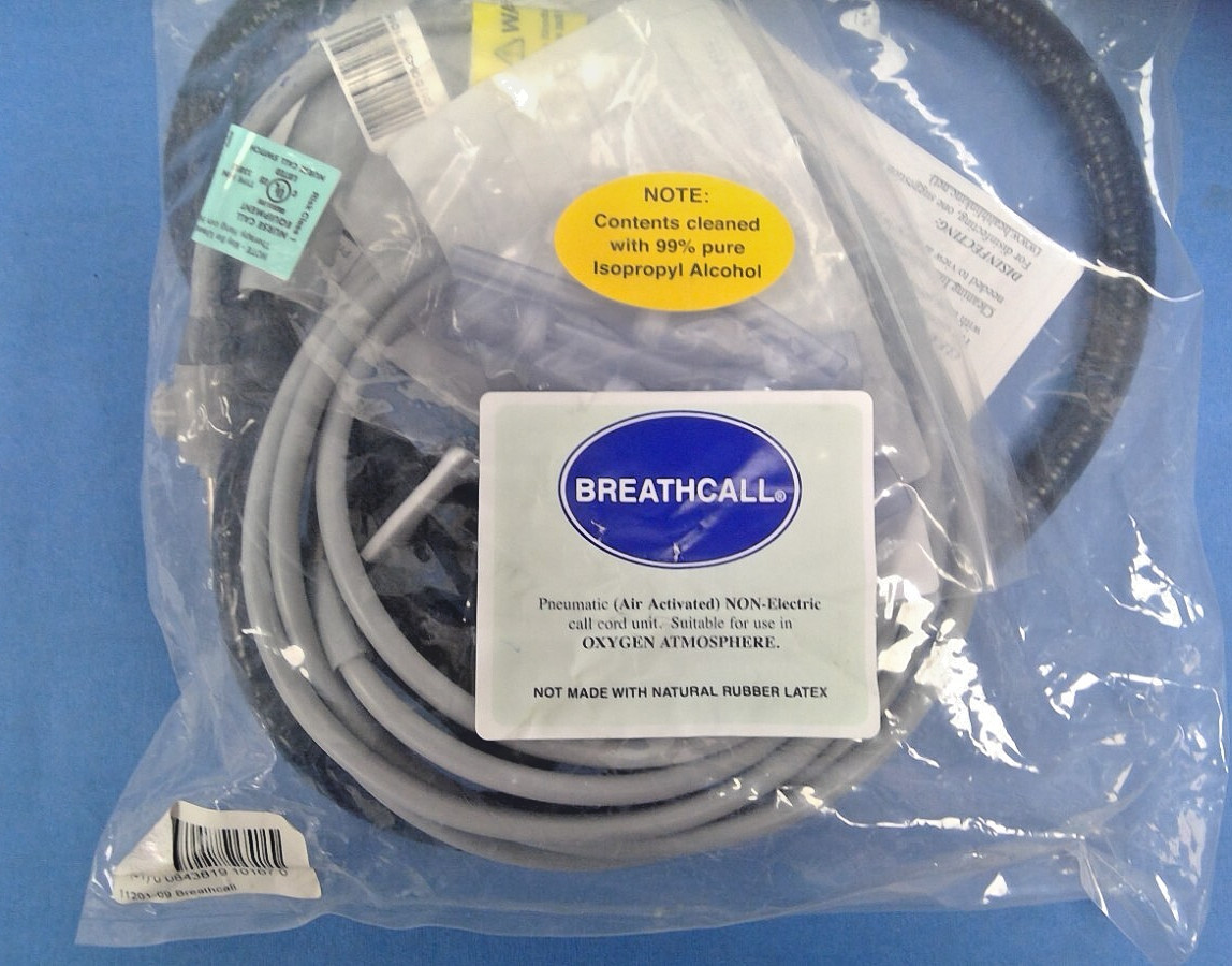 BreathCall Call Cord 11201-09 Pneumatic NON-Electric Call Unit, 9'