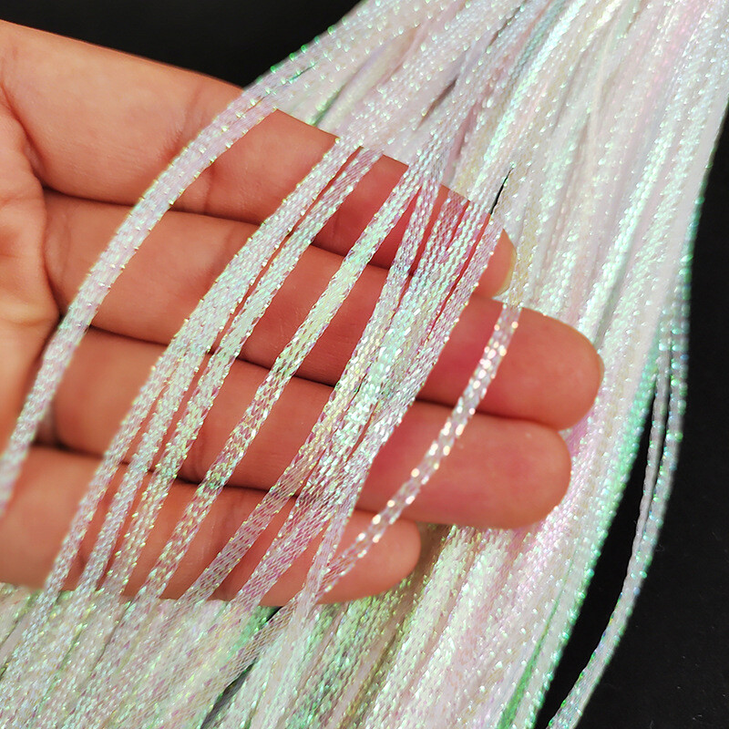 8 m Long Lateral Scale 3mm width Crimped Flashabou Tinsel Fly Tying Materials