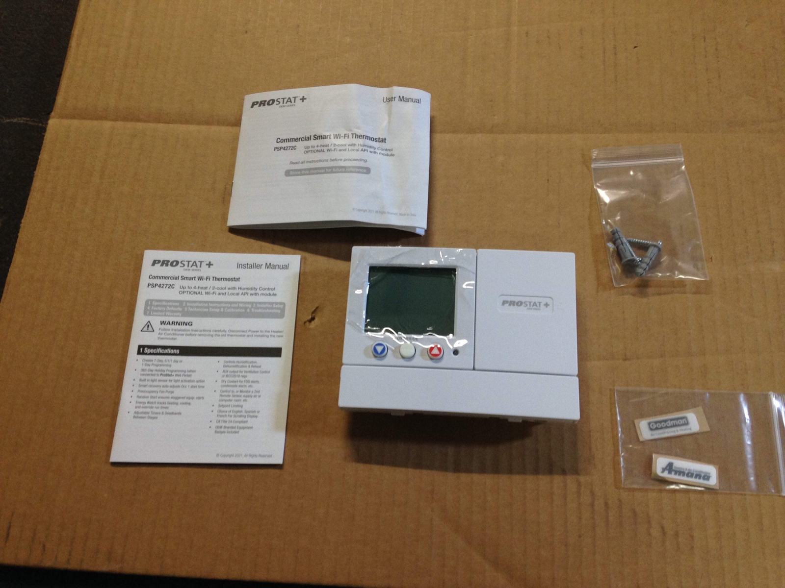 PROSTAT PSP4272C 7-Day Commercial Programmable Digital Thermostat 4-Heat/2-Cool