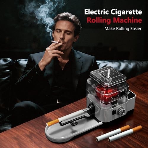 Automatic Electric Cigarette Rolling Machine & Tobacco Grinder, Portable for 8mm