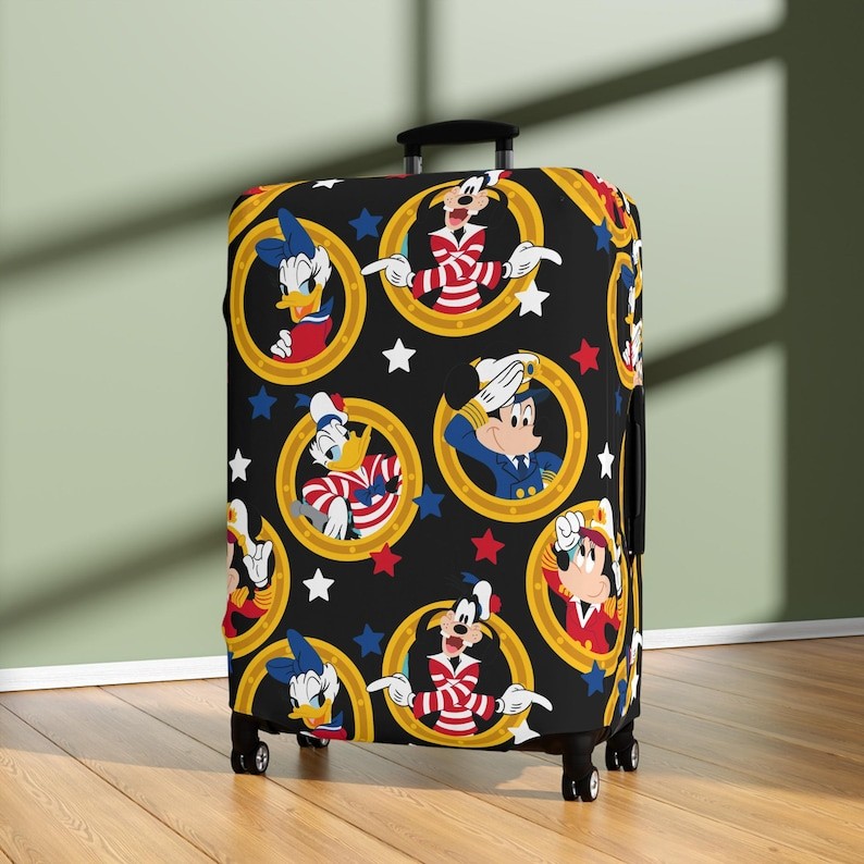 Mickey & Friends Nautical Sail Ship Cruise Line 2026 Luggage Cover, COVER ONLY