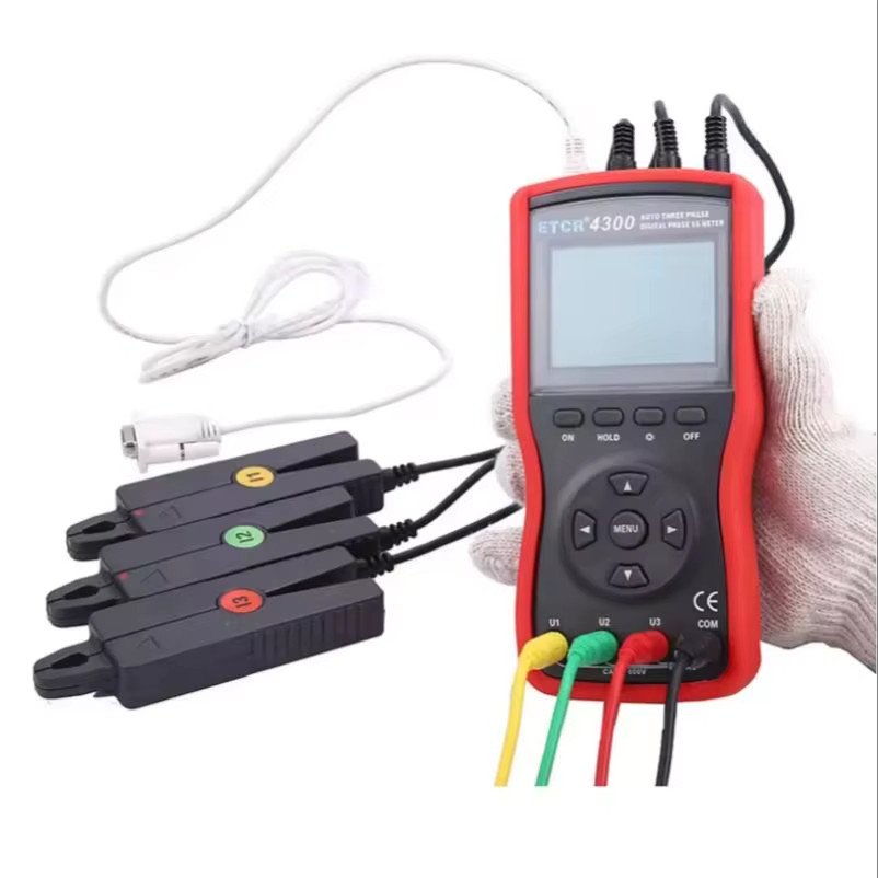 ETCR4320 Three-phase Digital Phase Voltmeter Triple Clamp Automatic 0~360 Phase