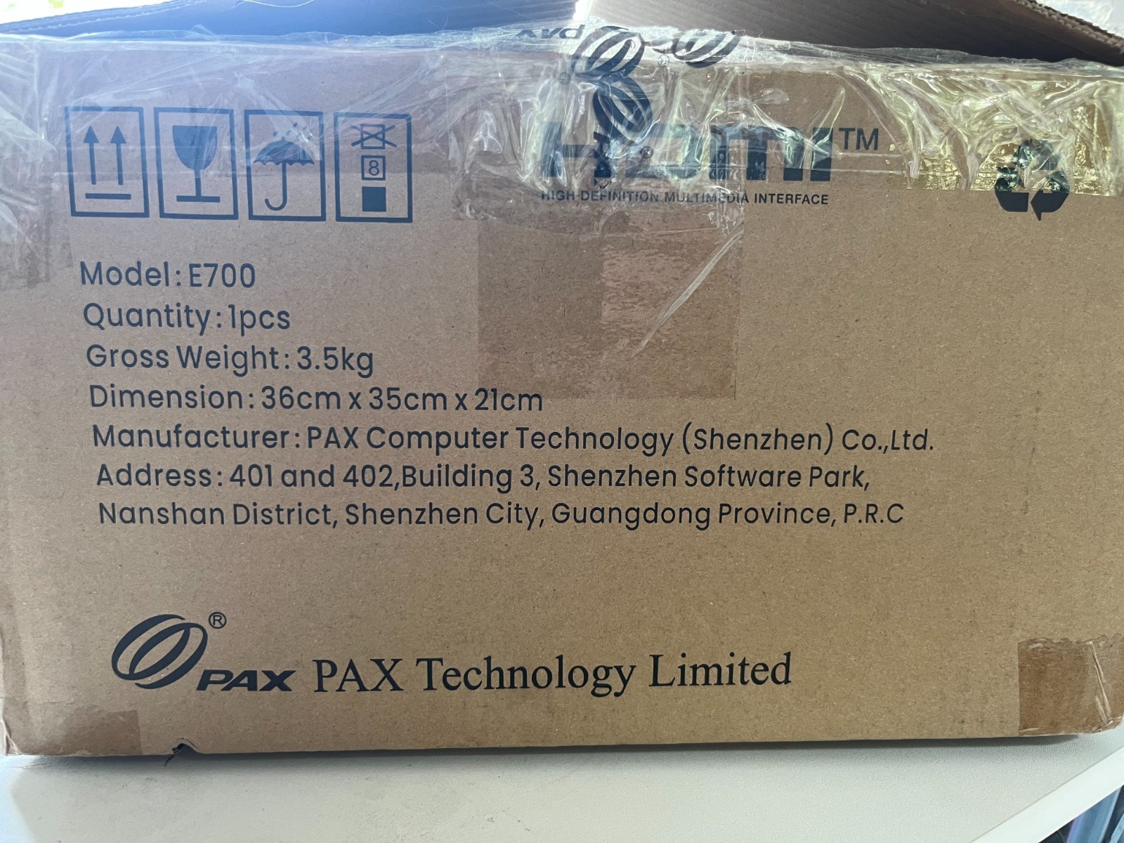 PAX E700 Integrated Smart Terminal