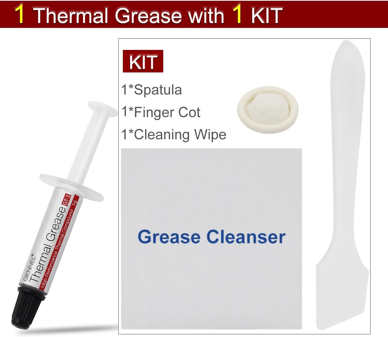 2-Pack GT-1 Silver CPU Thermal Paste, GPU Heat Sink Paste Thermal Compound Paste