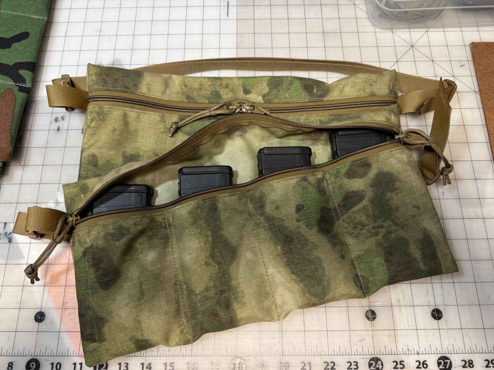 Eight Ball M8 4 Mag bandolier for colt/magpul mags ATACS FG Field Green Camo.